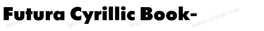 Futura Cyrillic Book字体转换